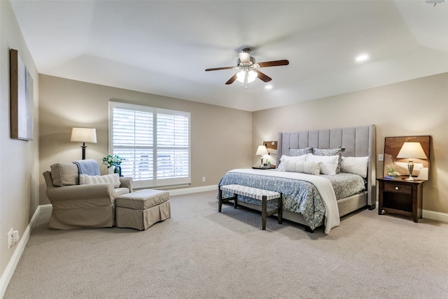 1117 Brandy Sta, Richardson, TX 75080 - bedroom featuring baseboards, carpet, ceiling fan, and recessed lighting