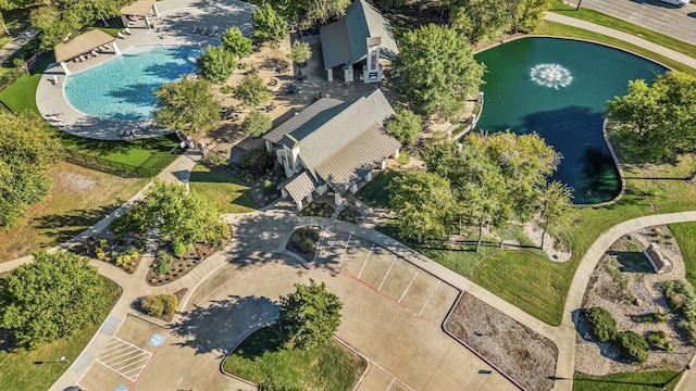 897 Clear Water Dr, Allen, TX 75013 - aerial view of a large body of water and a pool