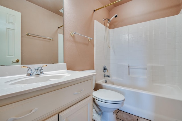 6506 Parkside Dr, Arlington, TX 76001 - full bathroom with vanity, bathtub / shower combination, and tile patterned floors