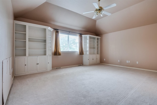 6506 Parkside Dr, Arlington, TX 76001 - unfurnished bedroom with vaulted ceiling, carpet, and a ceiling fan