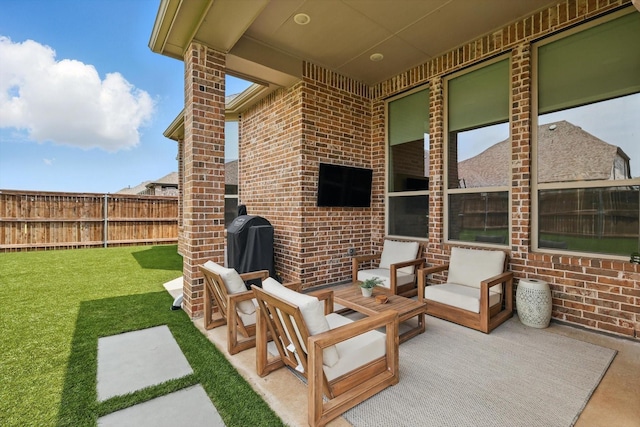 1809 Lithgow Rd, Celina, TX 75009 - view of patio with grilling area and an outdoor hangout area