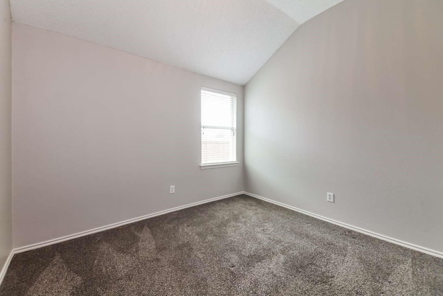 532 Chestnut Trl, Forney, TX 75126 - empty room featuring lofted ceiling, carpet floors, and baseboards
