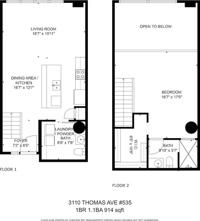 3110 Thomas Ave Unit 535, Dallas, TX 75204 - home floor plan