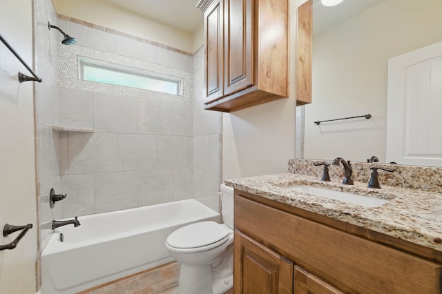2304 Forest Hill Ln, Granbury, TX 76048 - full bathroom featuring toilet, vanity, and  shower combination