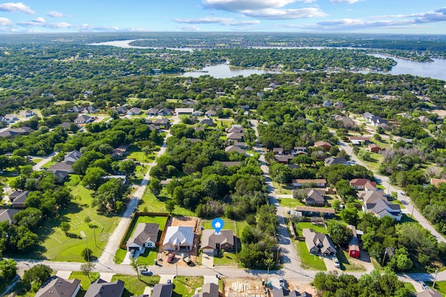 2304 Forest Hill Ln, Granbury, TX 76048 - aerial overview of property's location featuring a nearby body of water and nearby suburban area