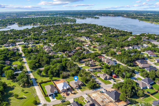 2304 Forest Hill Ln, Granbury, TX 76048 - aerial view of property's location featuring a large body of water and nearby suburban area