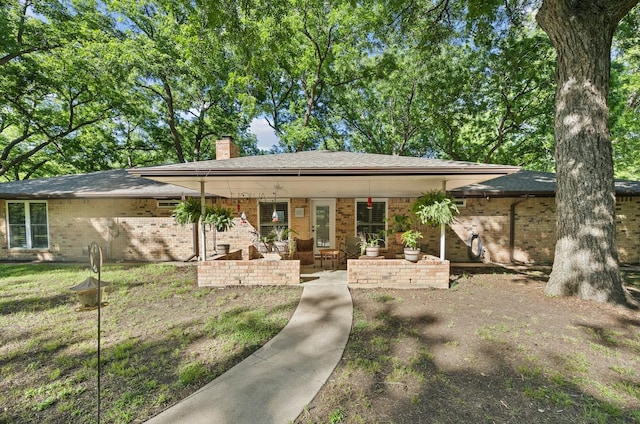 3280 Shady Grove Rd, Midlothian, TX 76065 - ranch-style house with a chimney and brick siding