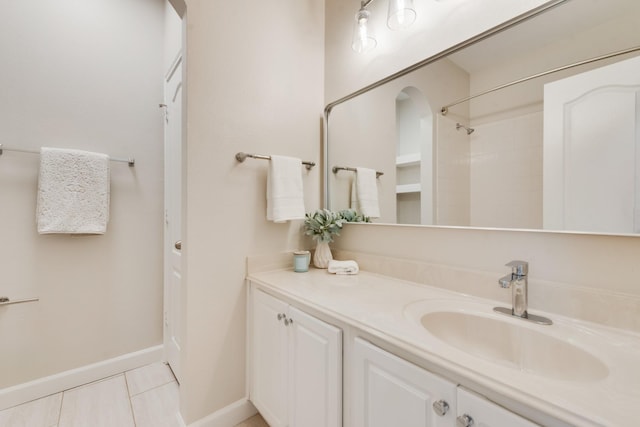 479 Sausalito Dr, Rockwall, TX 75087 - full bath featuring tile patterned flooring, vanity, and baseboards