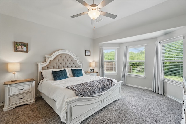 520 Shoreline Ridge Dr, Little Elm, TX 75068 - carpeted bedroom featuring baseboards and a ceiling fan