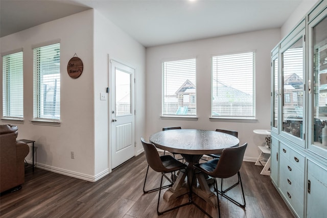 791 Evergreen St, Princeton, TX 75407 - dining area featuring dark wood-style floors, plenty of natural light, and baseboards