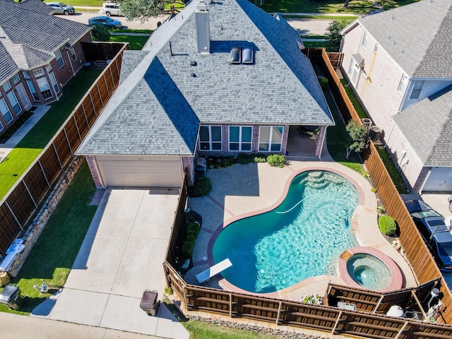 2448 Sky Harbor Dr, Plano, TX 75025 - view of subject property with a pool
