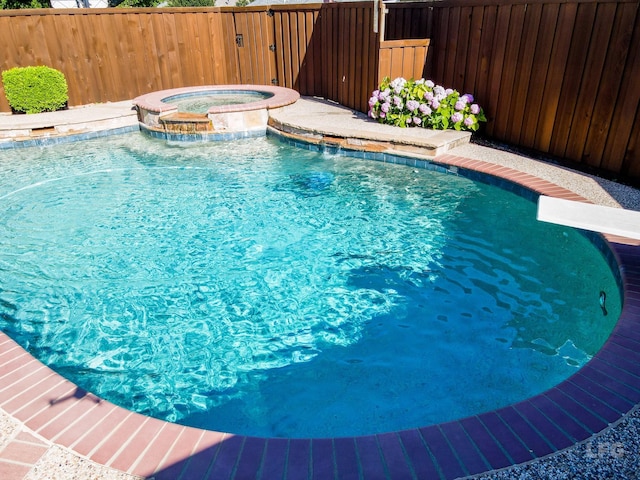 2448 Sky Harbor Dr, Plano, TX 75025 - view of swimming pool featuring an in-ground hot tub
