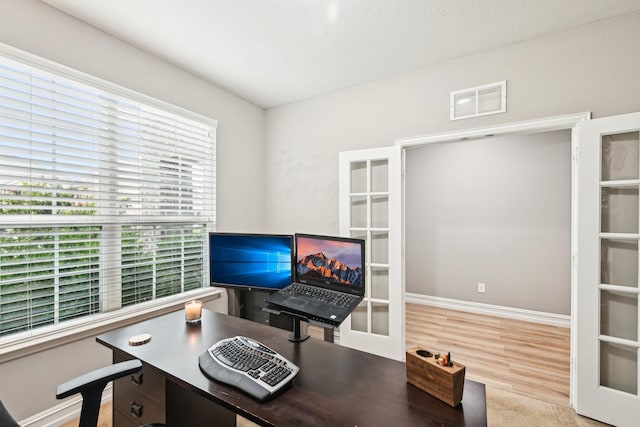 3613 Texas Dall Ct, Mckinney, TX 75071 - office featuring french doors and wood finished floors