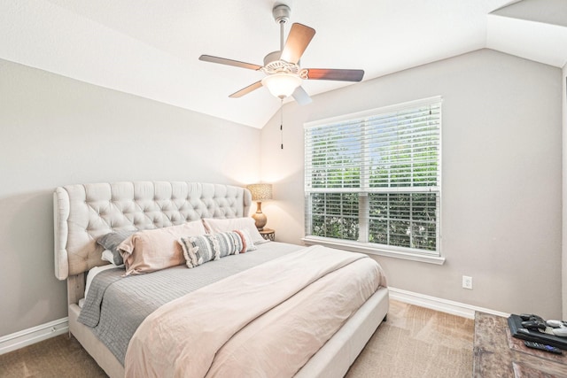 3613 Texas Dall Ct, Mckinney, TX 75071 - carpeted bedroom featuring lofted ceiling and a ceiling fan