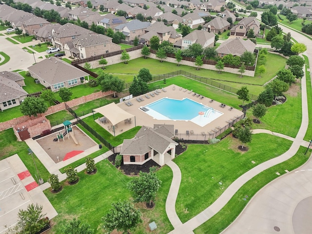 3613 Texas Dall Ct, Mckinney, TX 75071 - aerial view of residential area with a pool