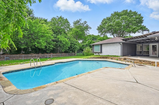 1425 Cassandra Cir, Desoto, TX 75115 - view of swimming pool with a patio and view of scattered trees