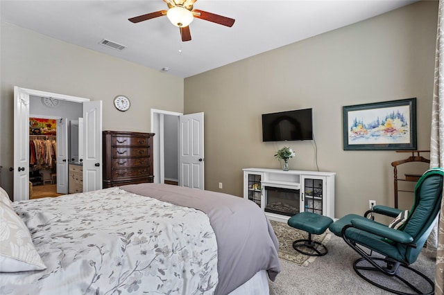 4824 Carolina Trace Trl, Fort Worth, TX 76244 - bedroom with a walk in closet and a ceiling fan