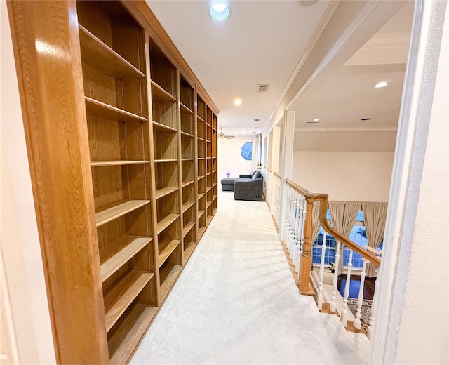 7100 Deer Run, Plano, TX 75024 - hallway featuring carpet floors and recessed lighting