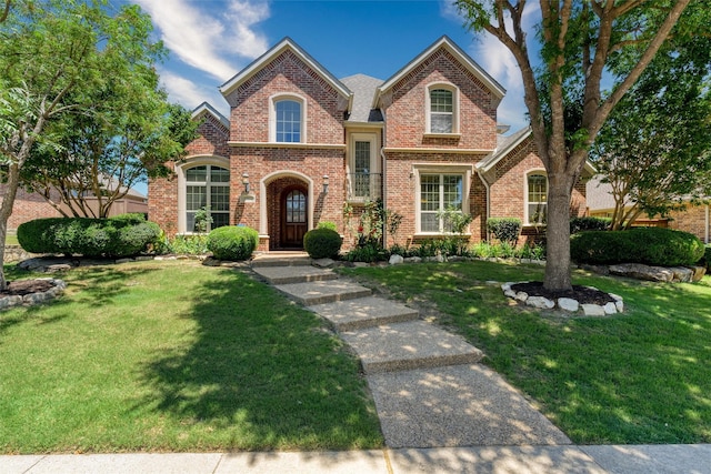 1814 Trinidad Ln, Allen, TX 75013 - traditional-style house with a front yard and brick siding