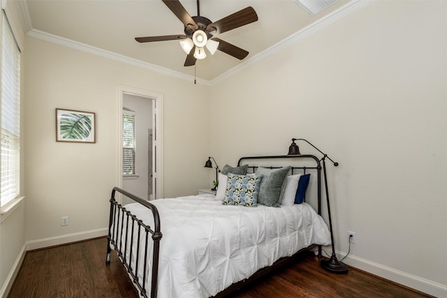 1814 Trinidad Ln, Allen, TX 75013 - bedroom with multiple windows, ornamental molding, wood finished floors, and baseboards
