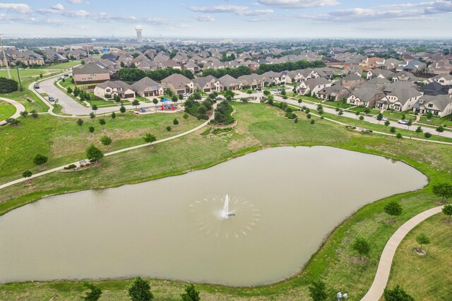 14326 Sedgegrass Dr, Frisco, TX 75033 - aerial overview of property's location with nearby suburban area and a nearby body of water