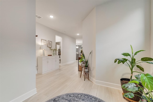 3044 Wind Knot Way, Royse City, TX 75189 - hall featuring baseboards, light wood-style floors, and recessed lighting