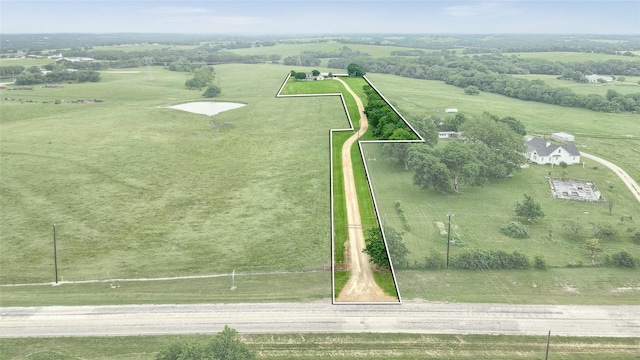 11605 Fm 697, Whitewright, TX 75491 - overview of rural landscape featuring property parcel outlined