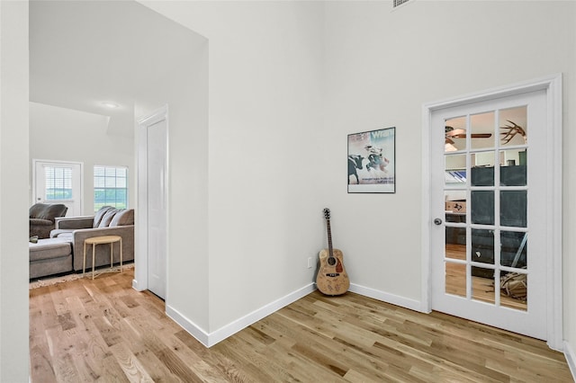 11605 Fm 697, Whitewright, TX 75491 - hall with light wood-type flooring and baseboards