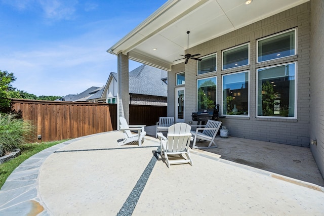 927 Leola Ln, Allen, TX 75013 - view of patio featuring a ceiling fan