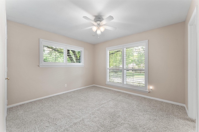 310 Northview Dr, Richardson, TX 75080 - unfurnished room with a ceiling fan, carpet flooring, and baseboards
