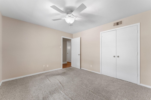 310 Northview Dr, Richardson, TX 75080 - unfurnished bedroom with carpet, baseboards, a closet, and ceiling fan