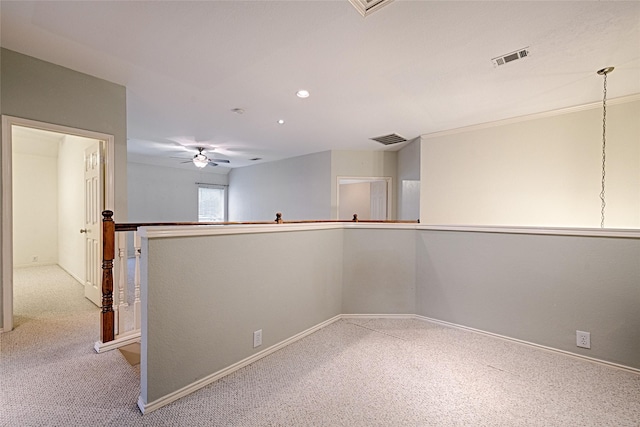 1503 Murphy Dr, Rockwall, TX 75087 - carpeted spare room featuring baseboards, a ceiling fan, and recessed lighting