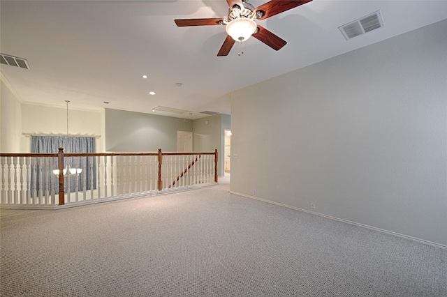1503 Murphy Dr, Rockwall, TX 75087 - carpeted spare room with attic access, ceiling fan, and baseboards
