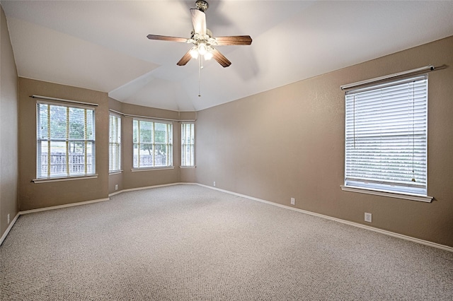 1503 Murphy Dr, Rockwall, TX 75087 - carpeted empty room featuring ceiling fan, baseboards, and lofted ceiling