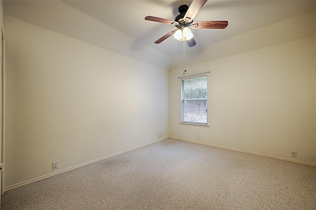 1503 Murphy Dr, Rockwall, TX 75087 - carpeted empty room featuring ceiling fan, baseboards, and vaulted ceiling