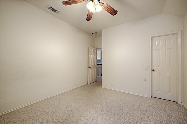1503 Murphy Dr, Rockwall, TX 75087 - unfurnished bedroom with light colored carpet, baseboards, vaulted ceiling, and a ceiling fan