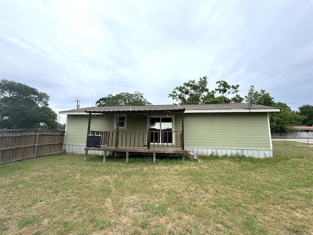 14051 Joe B Fulgham Cir, Brownsboro, TX 75756 - rear view of property featuring a wooden deck