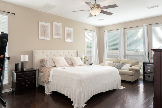 14221 Tijuana Trl, Fort Worth, TX 76052 - bedroom featuring dark wood-type flooring and ceiling fan