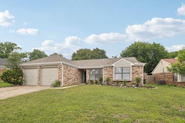 405 Rosemary Ln, Euless, TX 76039 - ranch-style home with an attached garage, concrete driveway, brick siding, and a shingled roof