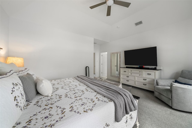 541 Farrell Ln, Allen, TX 75013 - bedroom featuring carpet floors, a high ceiling, and ceiling fan