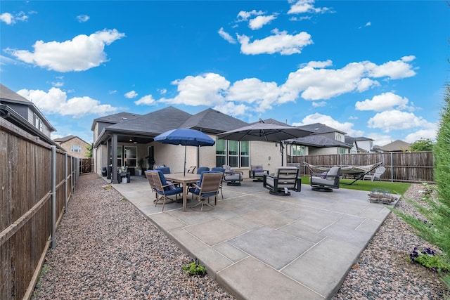 541 Farrell Ln, Allen, TX 75013 - fenced backyard with a patio area