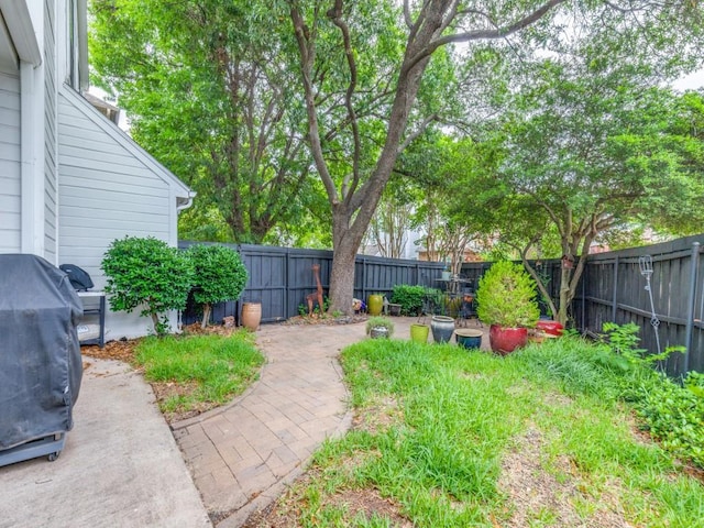 18004 Windflower Way, Dallas, TX 75252 - fenced backyard with a patio area