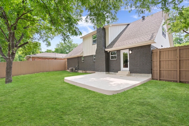 8317 Angier Way, Dallas, TX 75228 - back of house with a patio, entry steps, brick siding, and a shingled roof