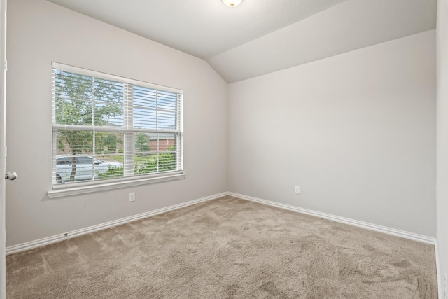 2212 Kingfisher St, Crandall, TX 75114 - spare room with carpet, baseboards, and lofted ceiling