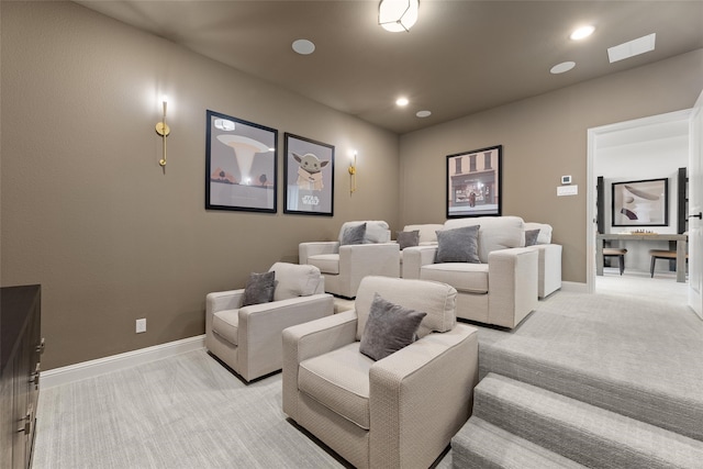 2016 Morris St, Rockwall, TX 75087 - cinema with light carpet, recessed lighting, and baseboards