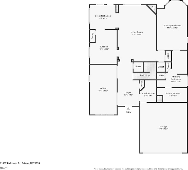 11487 Balcones Dr, Frisco, TX 75033 - room layout