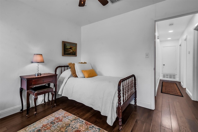 674 Milam Rd, Van Alstyne, TX 75495 - bedroom featuring wood finished floors, baseboards, ceiling fan, and recessed lighting