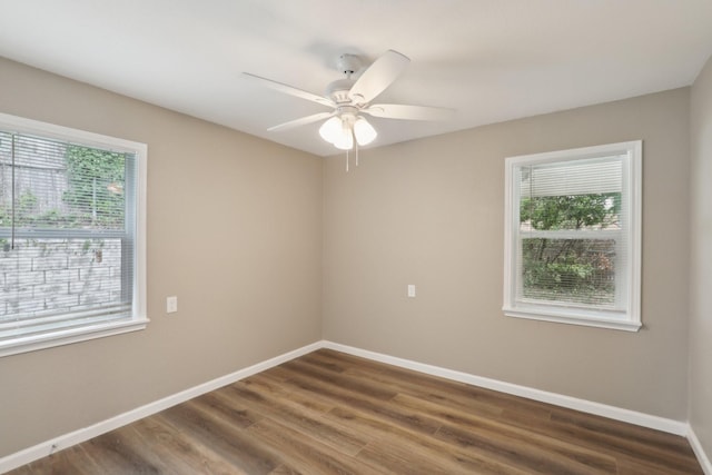 6405 Waynewood Ct, Fort Worth, TX 76135 - spare room featuring baseboards, wood finished floors, and ceiling fan