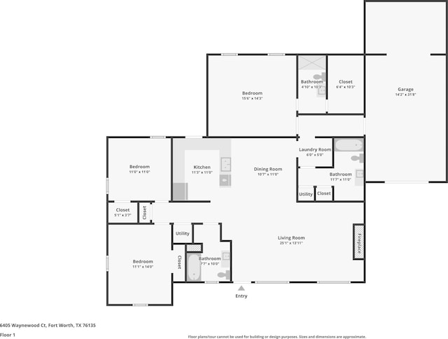 6405 Waynewood Ct, Fort Worth, TX 76135 - floor plan / room layout