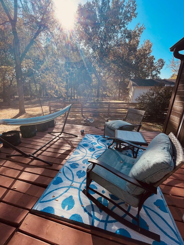 307 S King Lake Rd, Scroggins, TX 75480 - view of deck